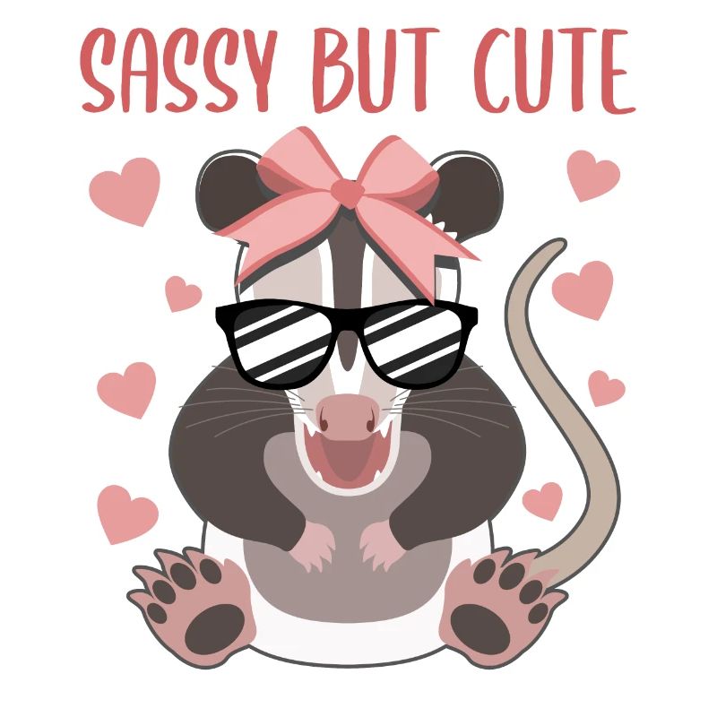 Opossum Liebe Mädchen Süßes Design
