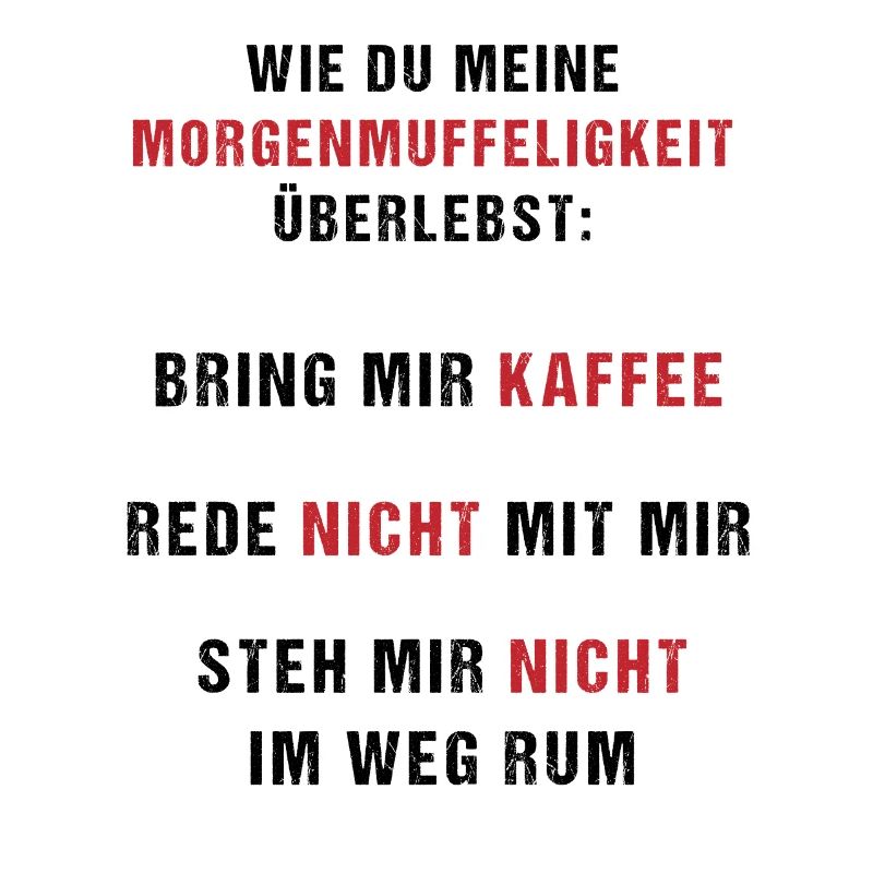 Überlebensguide Morgenmuffel Kaffee Geschenk
