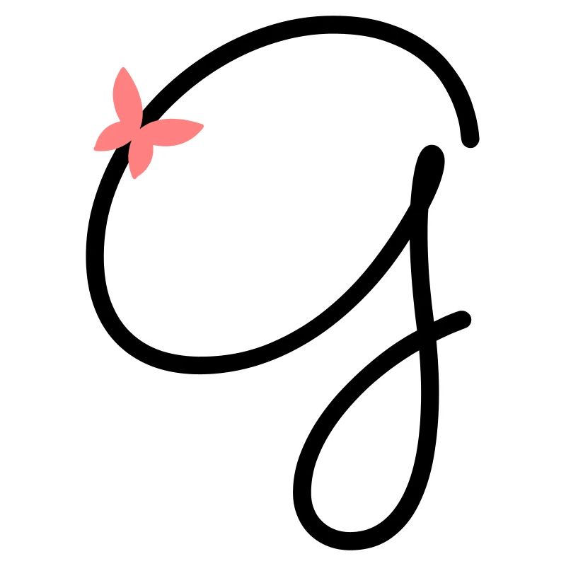 Buchstabe G Schmetterlingsbuchstabe