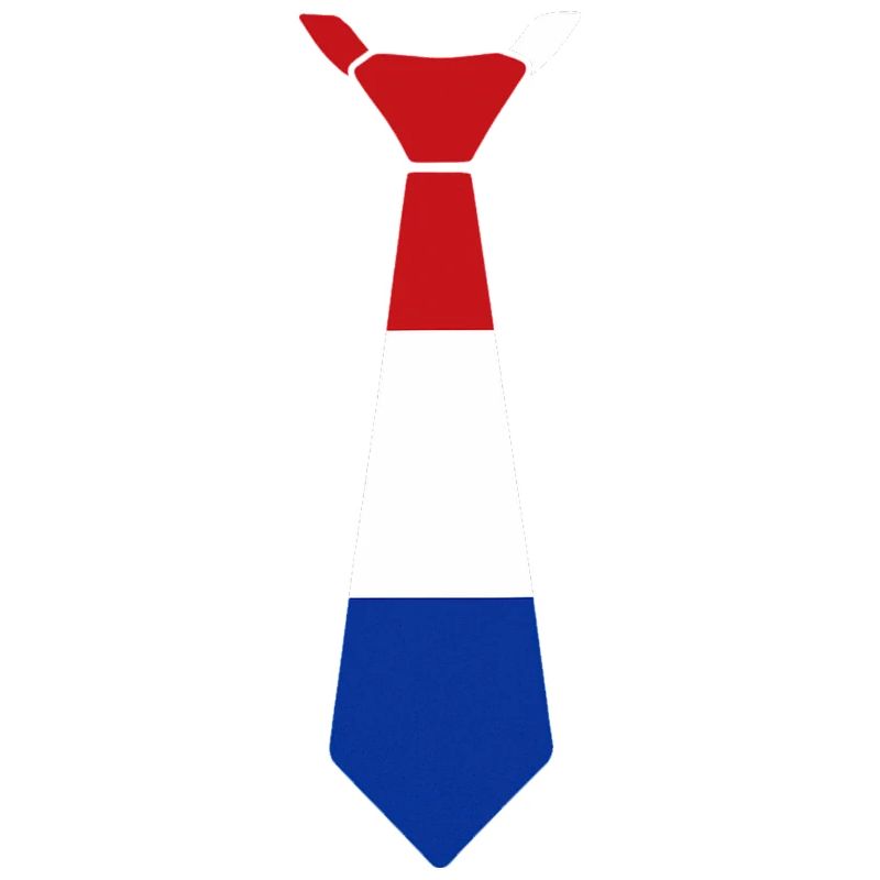 Tri-color tie in red, white, blue