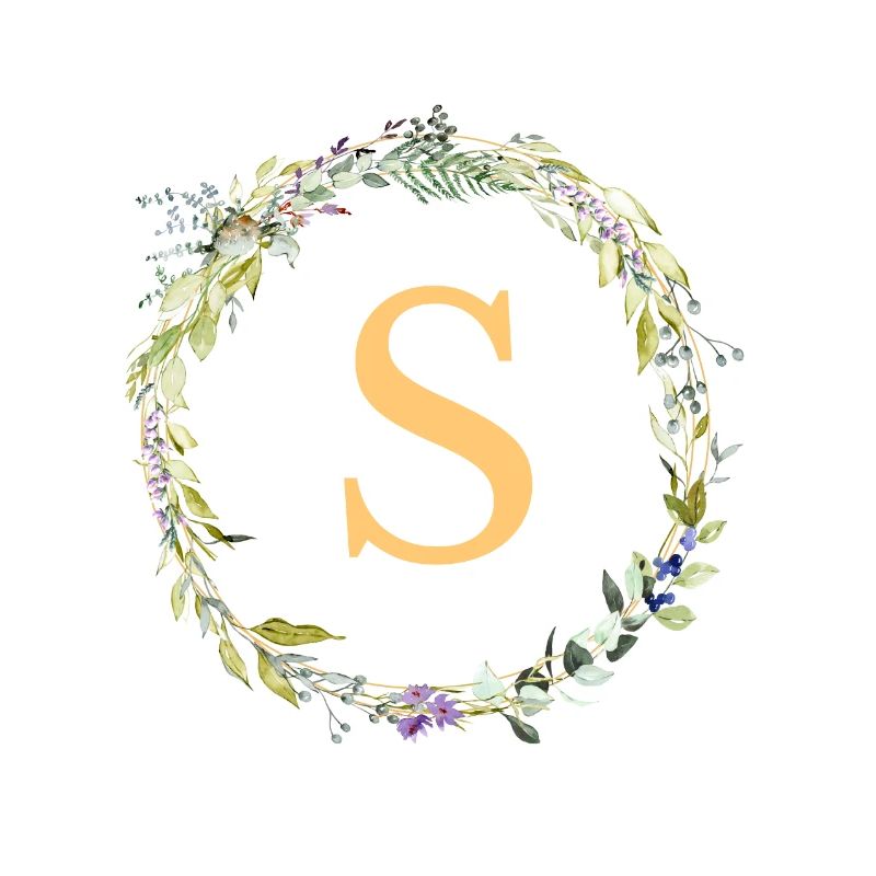 S Monogramm Eukalyptus-Kranz