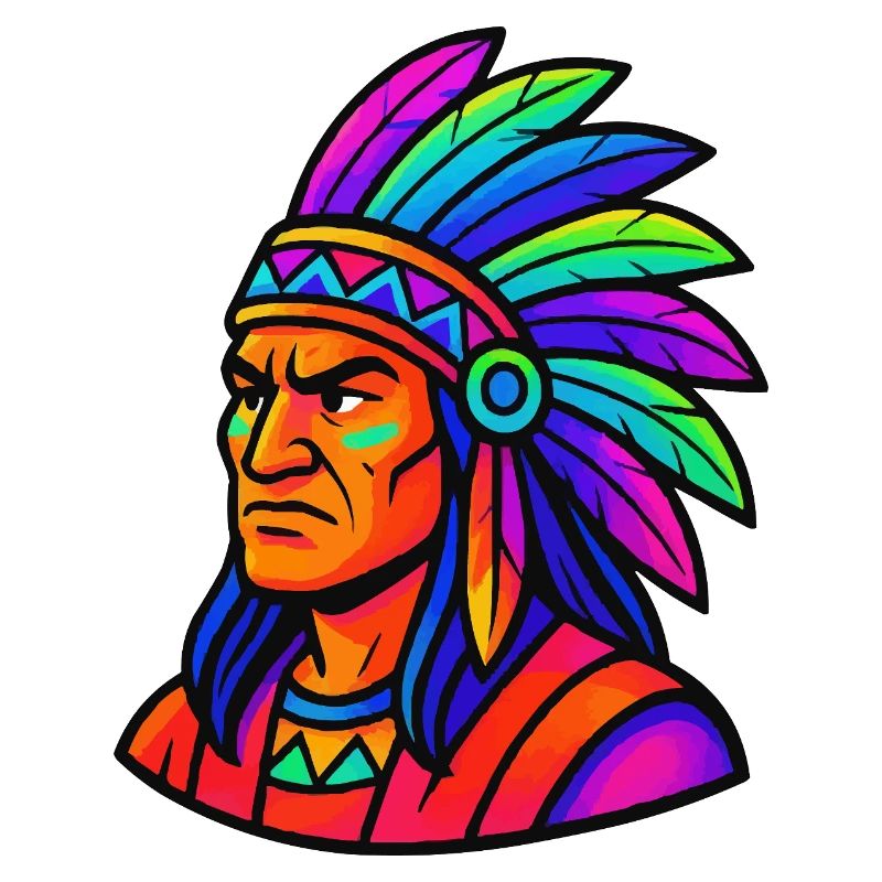 Häuptling Indianer Comic