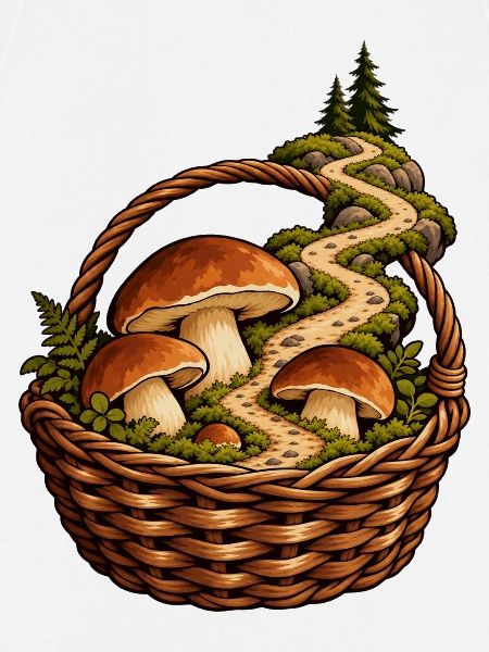 Waldpilzkorb