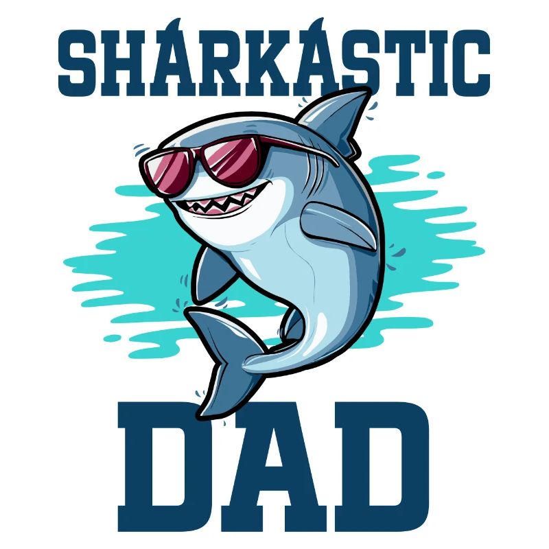 Sharkastic Father Shark Joke Sarcastic Dad