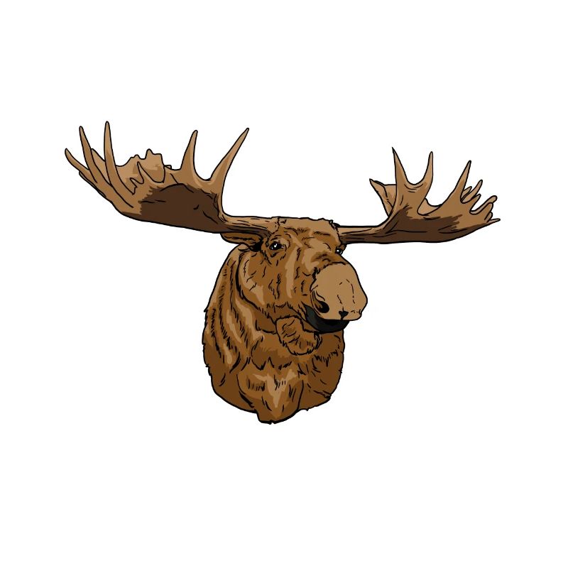 Hell brauner Elch mit kräftigen Geweih Geschenk