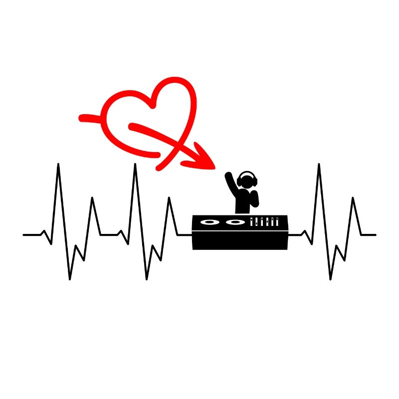 Techno - Table de mixage - Plaques - DJ - Casque