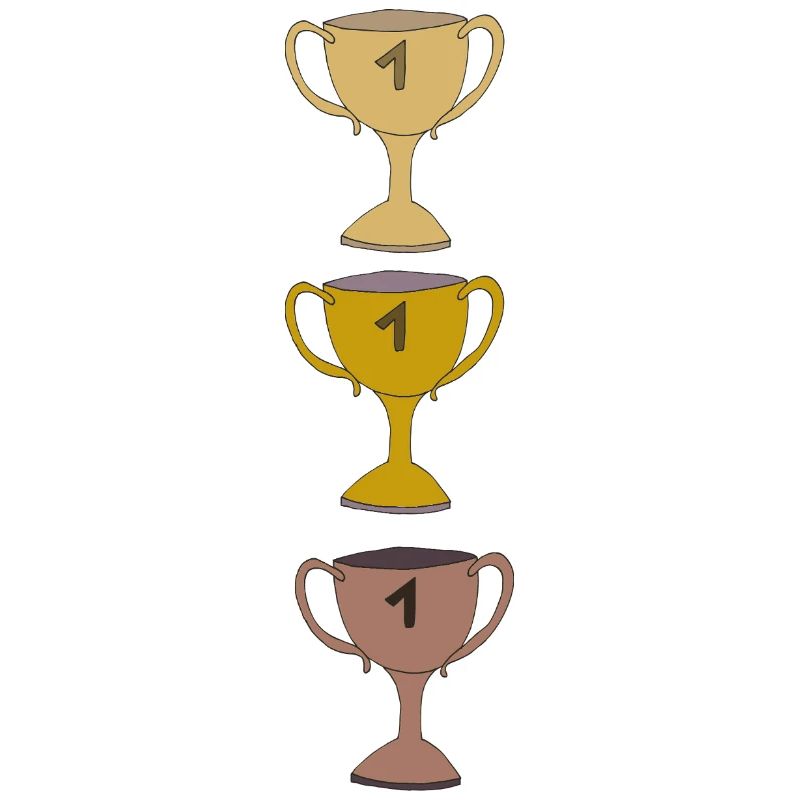 Illustration élégante de la coupe du vainqueur