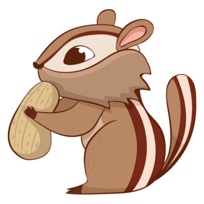 Chipmunk with nut