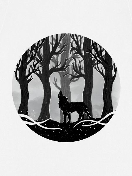 Mondwald Wolf-Silhouette