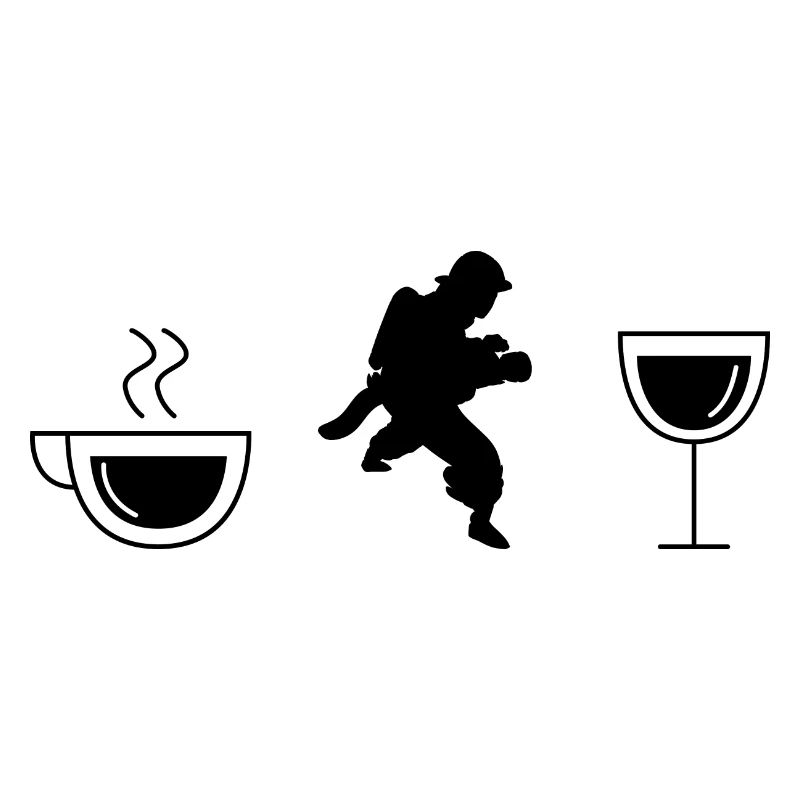 Coffee wine and fire brigade brigade -