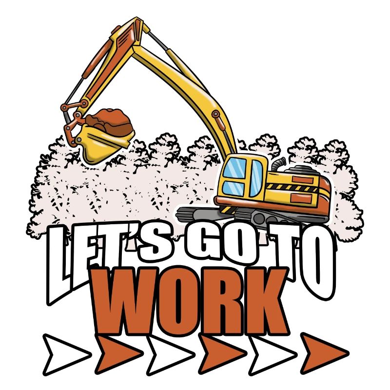 Excavator Construction Site Construction Worker Girl I Gift