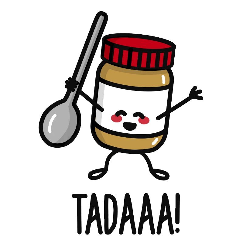Tadaaa! Happy peanut butter with spoon