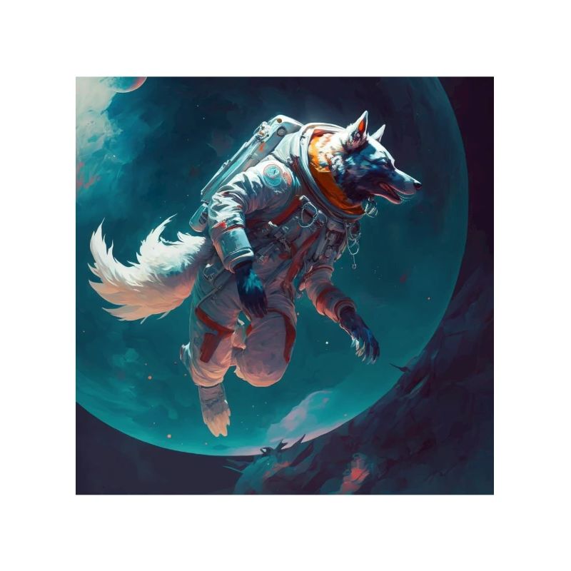 Astrowolf Wolf Astronaut Space Gift