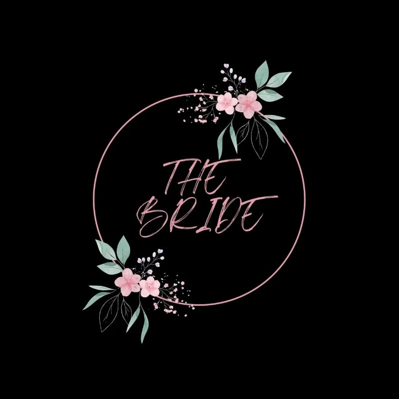 Bride Pink Circle Flowers Plain Vintage