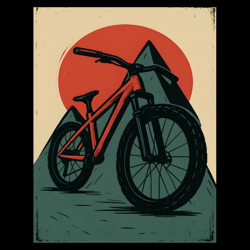VTT sous le soleil rouge