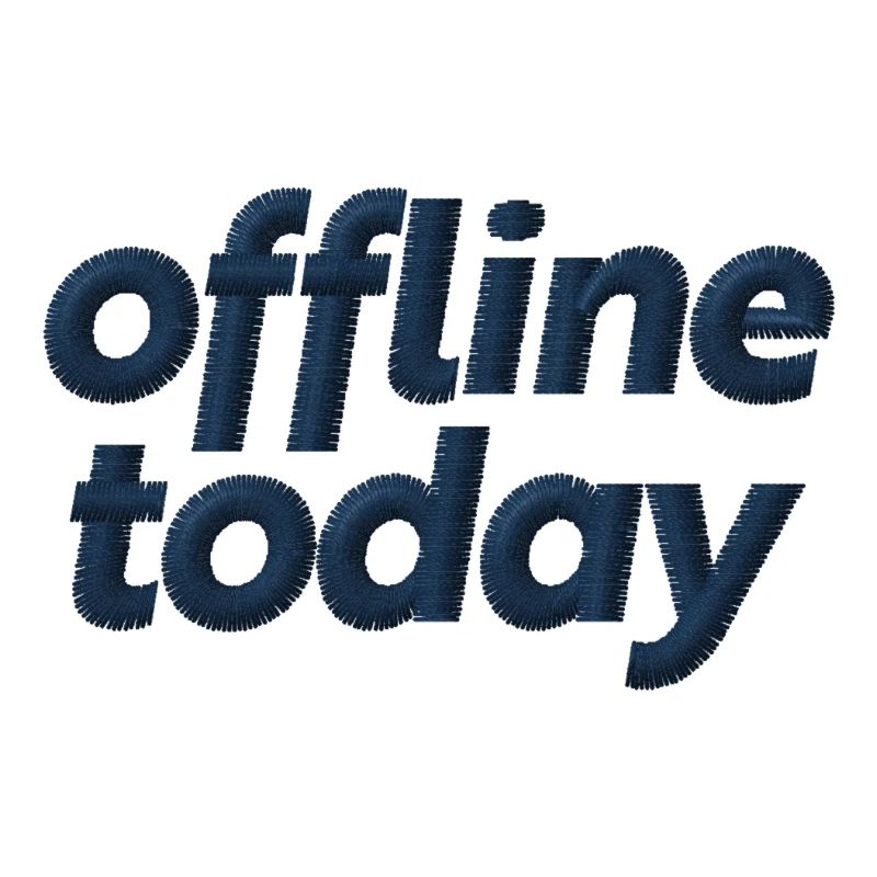 Broderet offline i dag