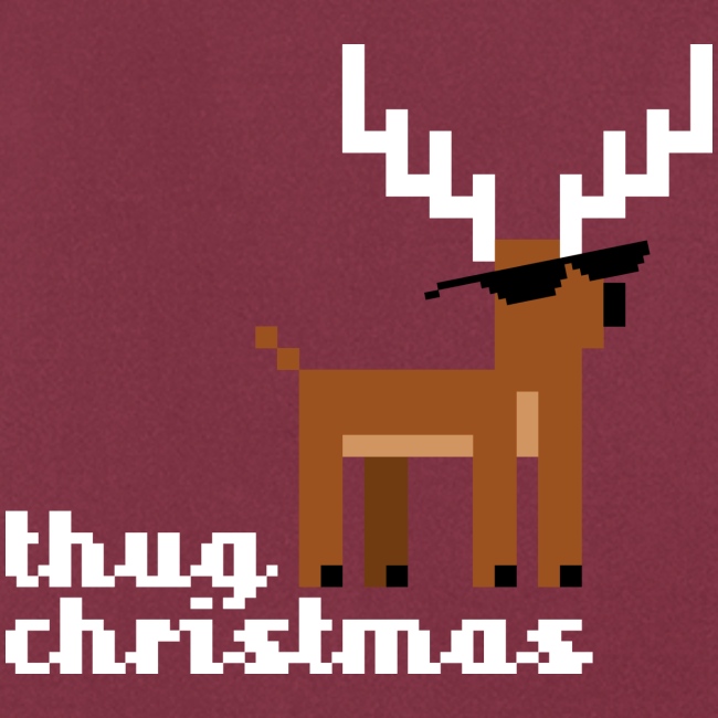 Christmas Xmas Deer Pixel Funny