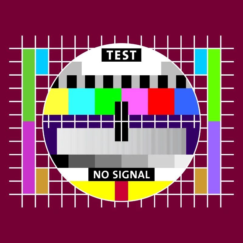 Test Image Television Screen End of Broadcast Display