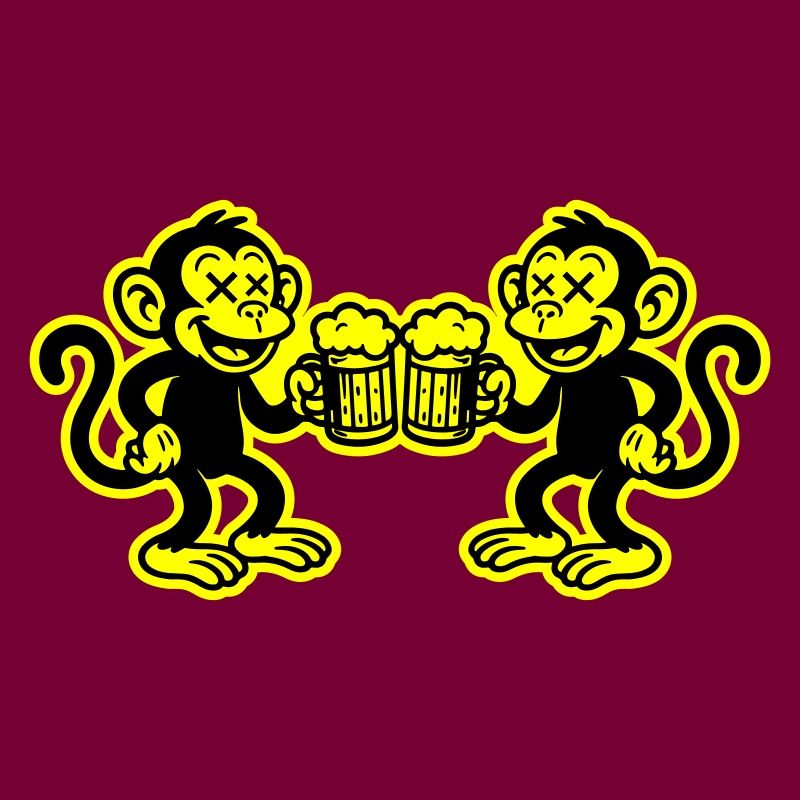Bier Affe Witzig