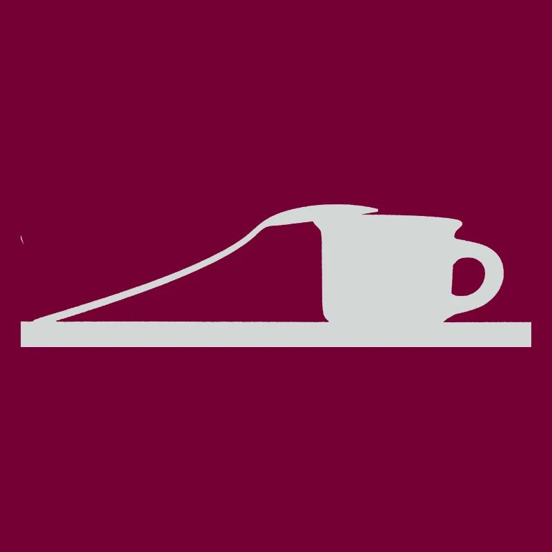 Spoon resting on cup - light grey