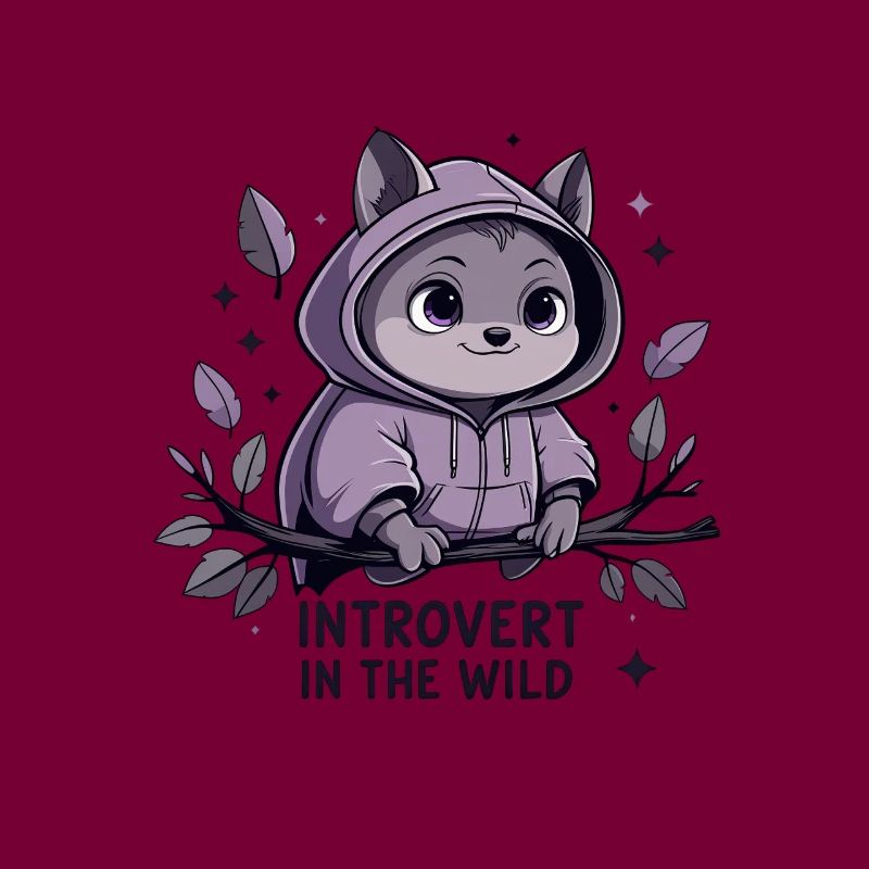 Introverti à l’extérieur – animal en sweat à capuche