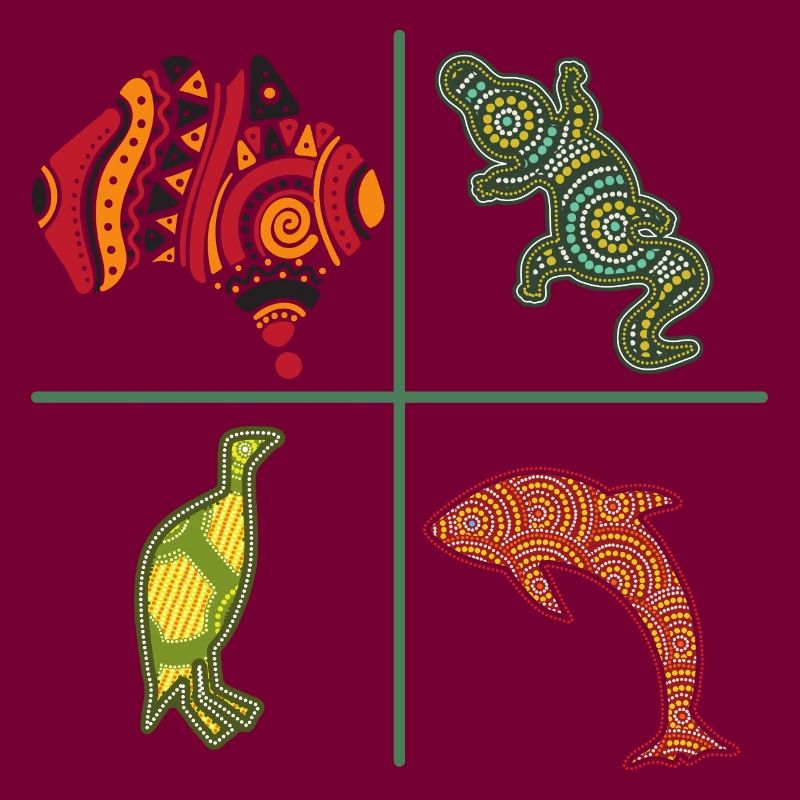 Aboriginal Australian Points Art Animals