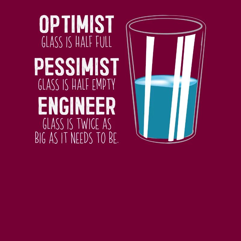 Funny Engineering Computer Civil Optimist Glas