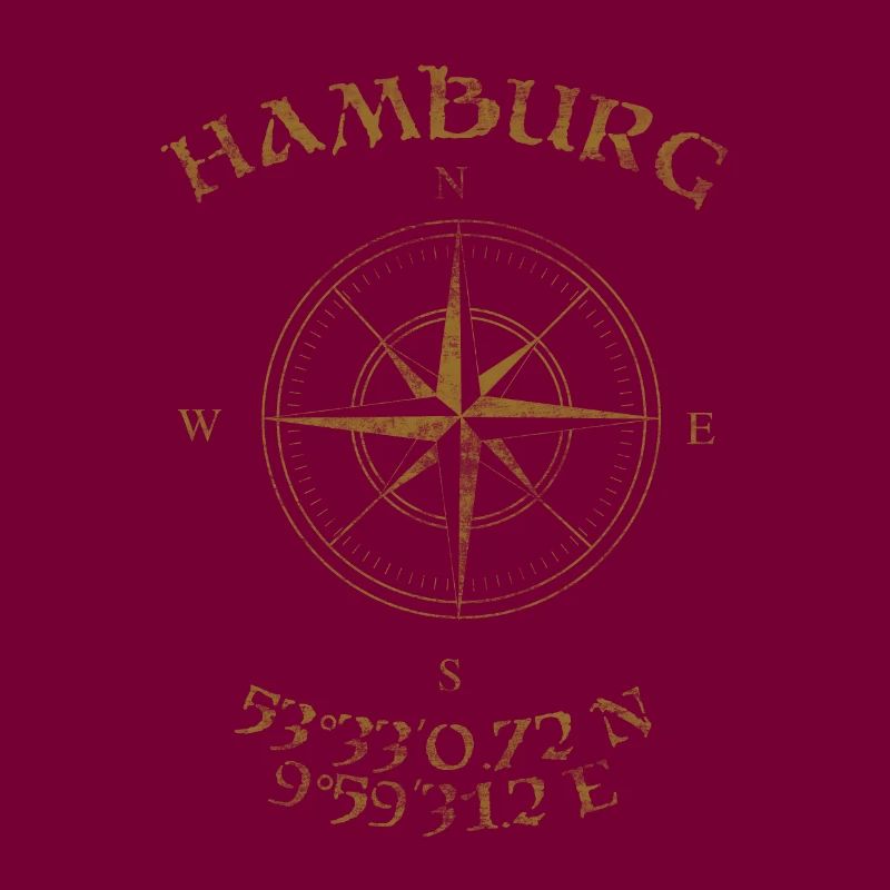 Compass GPS coordinates Hamburg
