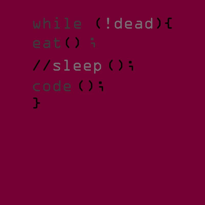 While Not Dead Eat Programmeur de code Sleep Hacker