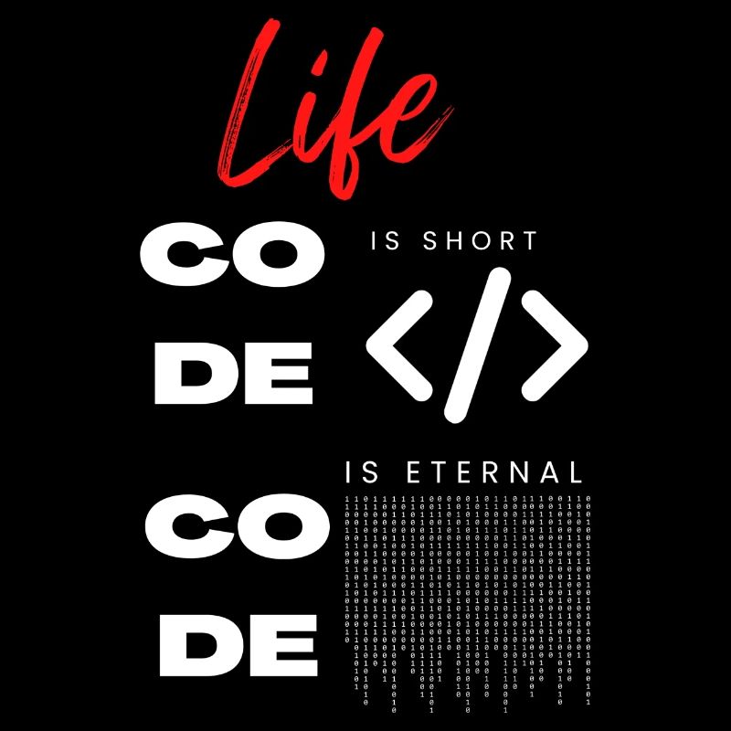 La vie est courte Coder Programmeur Tee