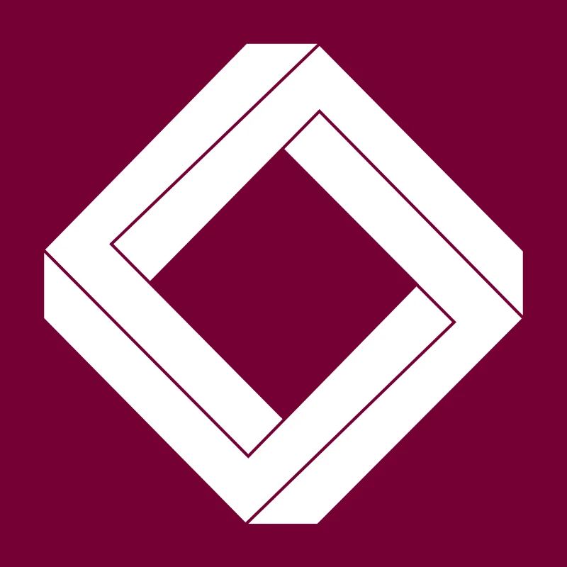 square impossible white design