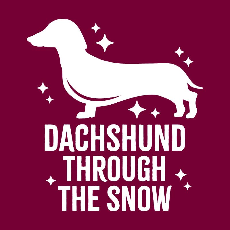 Dackel durch den Schnee