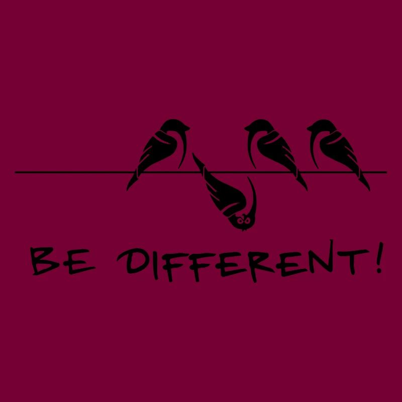 Spatz Vogel be different Sei anders cool Geschenk