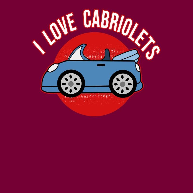 Cabriolet Auto Cabrio Oldtimer Comic Geschenkidee