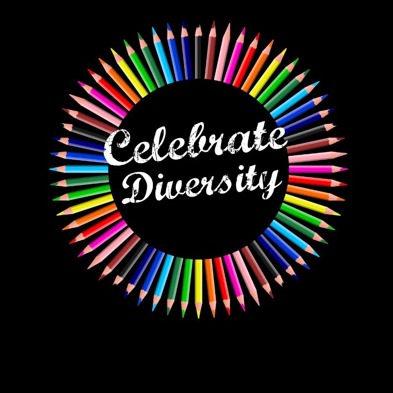 diversity colored pens circle tolerant lbgtq