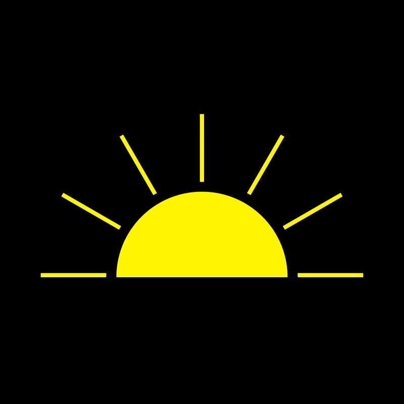 Sonnenaufgang oder Sonnenuntergang gelb