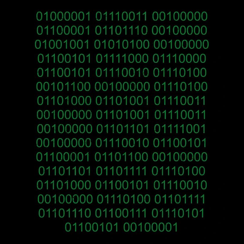 Binary Code Computer Scientist Nerd