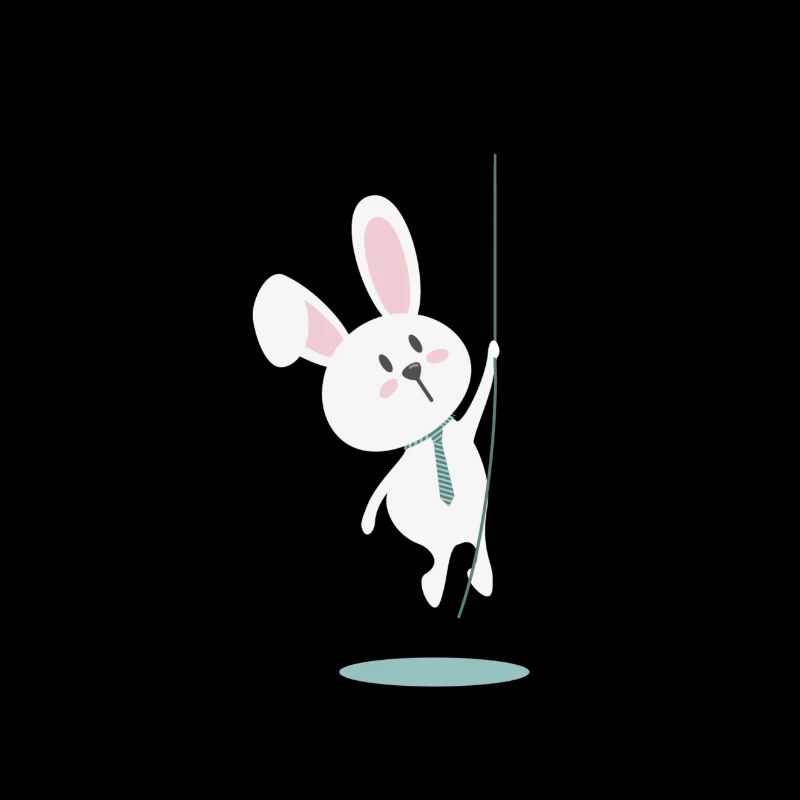 Mignon lapin de Pâques avec cravate – Design de lapin