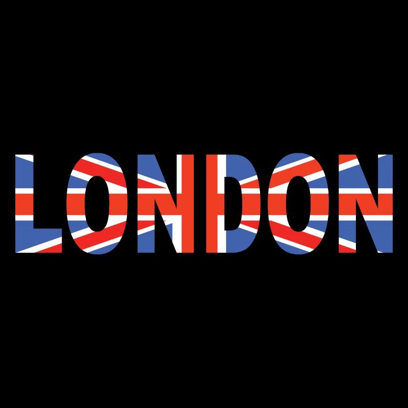 London laid down with flag