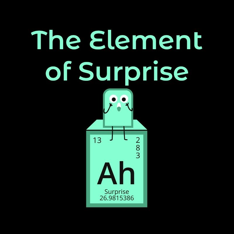 Element Überraschung Ah Surprise Spruch Symbol