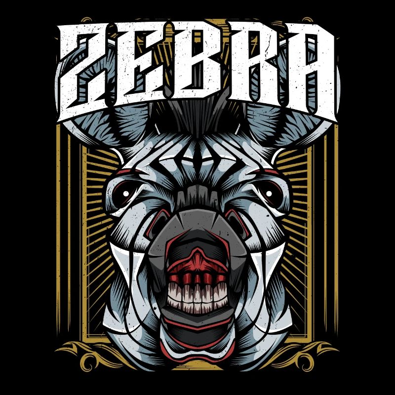 Zebra Zebra Zebra Zebrakopf Modern Trendy Cheval