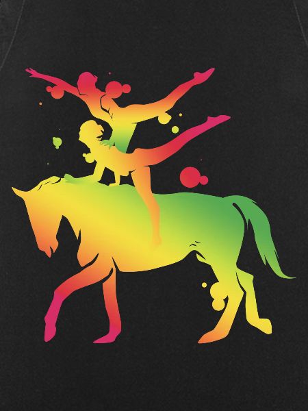 Vaulting team horse