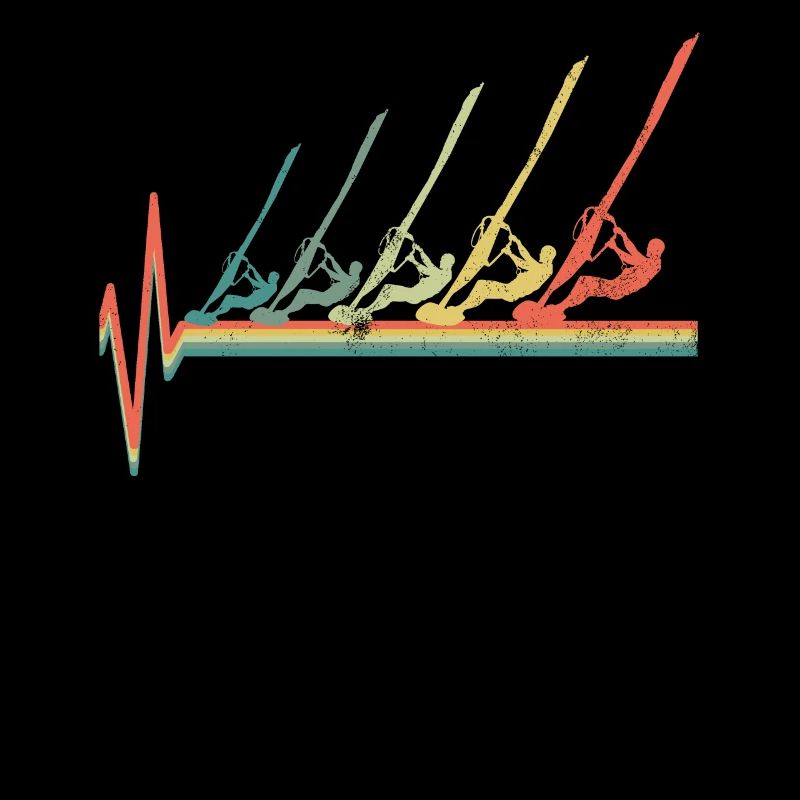 Retro vintage windsurfer windsurfing