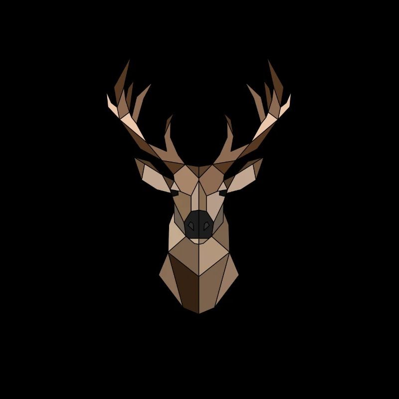 Geometrischer Hirsch Tier Geschenk