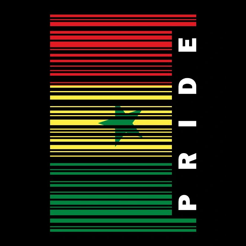 Senegal Flagge Stolz Barcode
