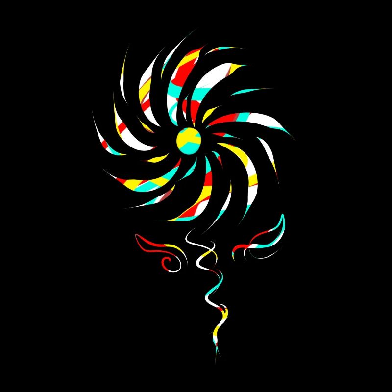 Fleur de vent colorée