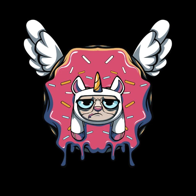 Donut chat licorne