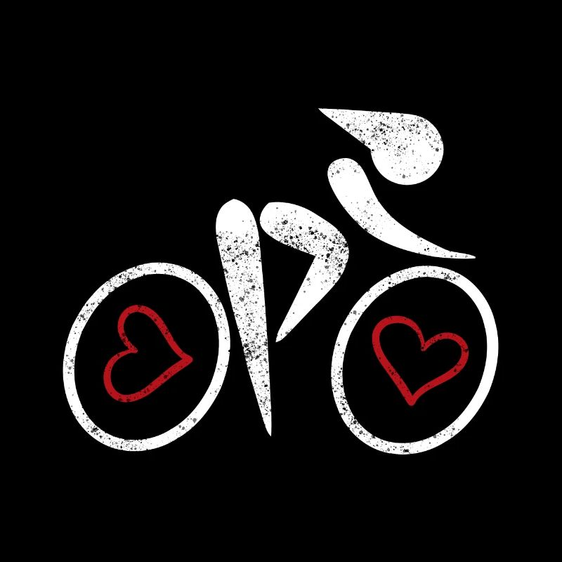 Cœurs dans le vélo