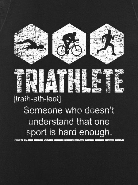 Triathlete hard training
