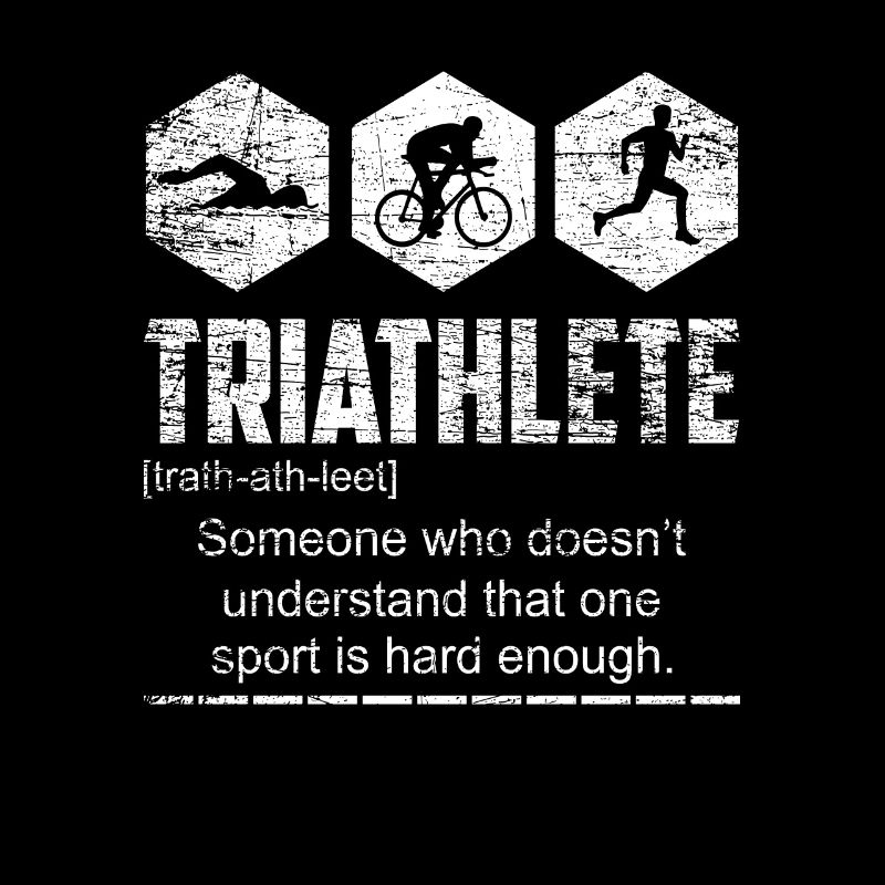 Triathlete hard training